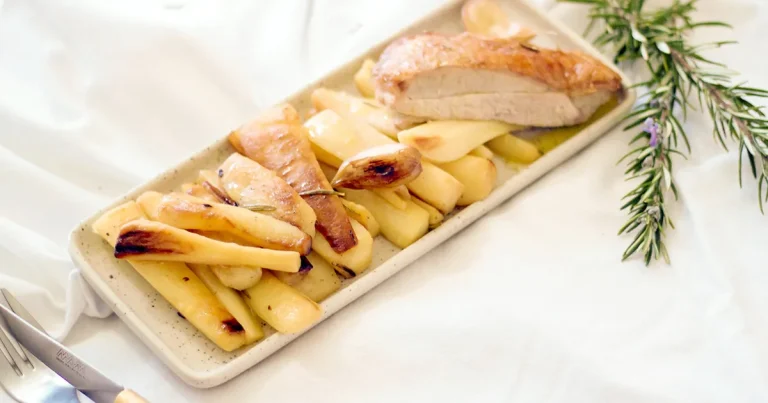Recette CYPIOS de panais accompagnés d'un morceau de dinde